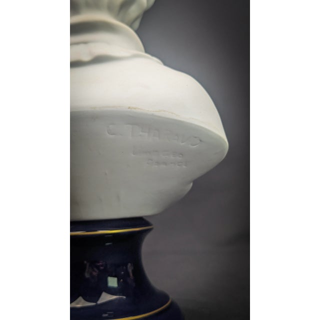Limoges Porcelain Bust of the Child Alexandre Brongniart after Jean Houdon by Camille Tharaud For Sale - Image 6 of 12