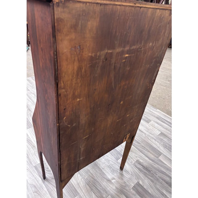 Brown Antique 19th Century Primitive Country Secretary Desk and Bookcase For Sale - Image 8 of 10