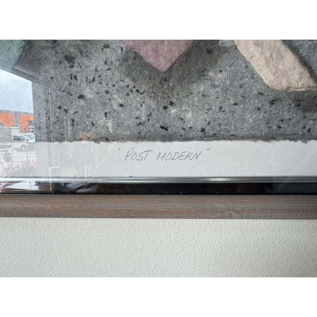 1985 Wess “Post-Modern” Floating Geometric Shapes Pressed Paper Wall Art – Limited Edition 400/950 For Sale - Image 9 of 12