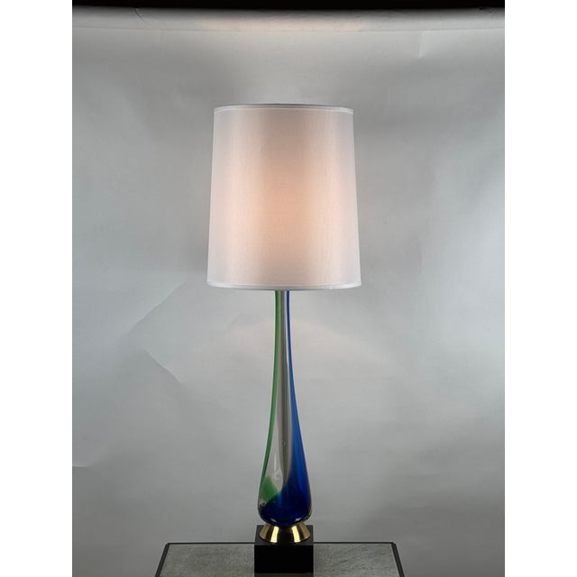 1960s Murano Glass Lamp Attributed to Fulvio Bianconi for Venini For Sale In Los Angeles - Image 6 of 9