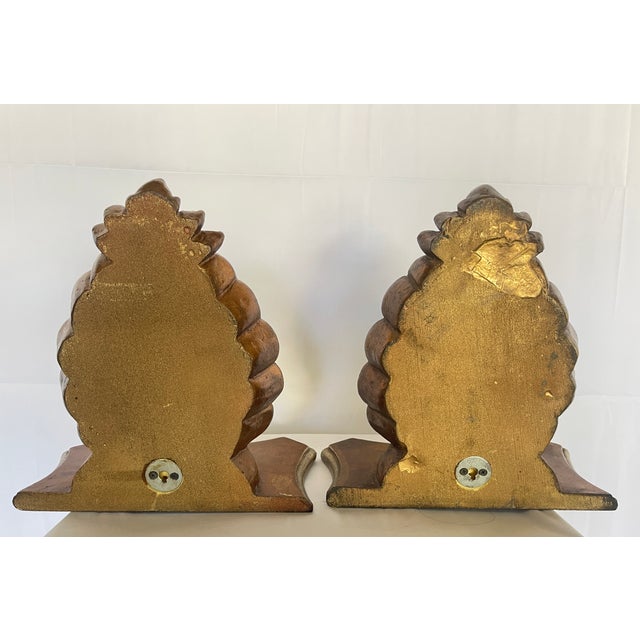 Vintage Florentine Large Shell Wall Brackets, Italy, a Pair For Sale - Image 15 of 15