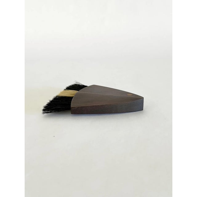 1960s Laurids Lønborg Fish-Shaped Rosewood Crumb Brush With Black Tray, Denmark, 1960s–70s For Sale - Image 5 of 7