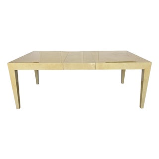Postmodern Lacquered Goatskin Dining Table by Sally Sirkin Lewis for J Robert Scott For Sale