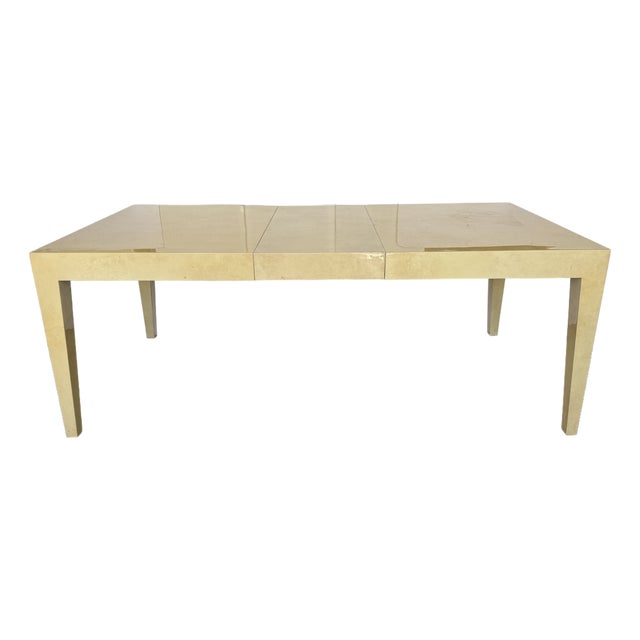 Postmodern Lacquered Goatskin Dining Table by Sally Sirkin Lewis for J Robert Scott For Sale