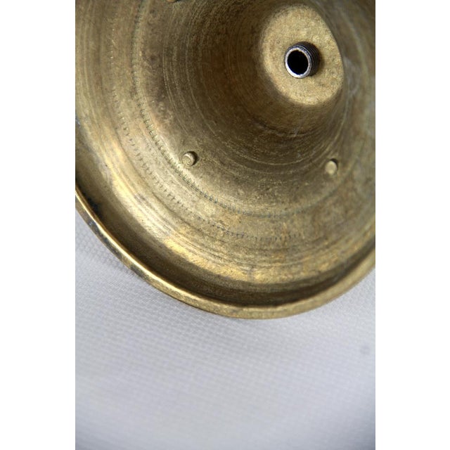 Gold Vintage Brass Candleholders, 1950s, Set of 2 For Sale - Image 8 of 9