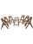 Mid 20th Century MCM British Colonial Style Bamboo Folding Chairs With 2 Side Tables For Sale - Image 5 of 7