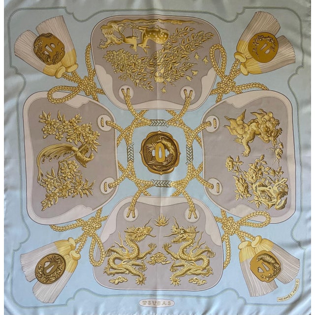 Hermès Hermès Scarf « Tsubas » 1991 For Sale - Image 4 of 10