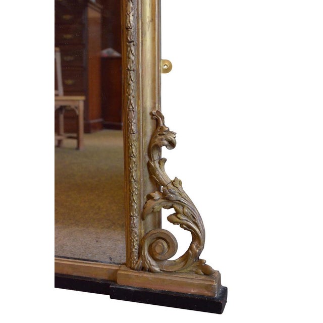 Large Victorian Giltwood Overmantle Mirror, 1850s For Sale - Image 13 of 15
