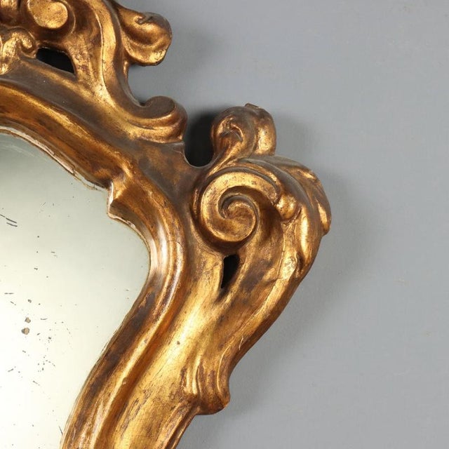 Wood Baroque Giltwood Mirrors, Italy, 18th Century, Set of 2 For Sale - Image 7 of 10