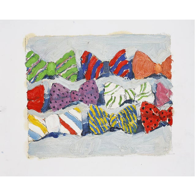 Bowties Original Oil Painting On Paper Chairish