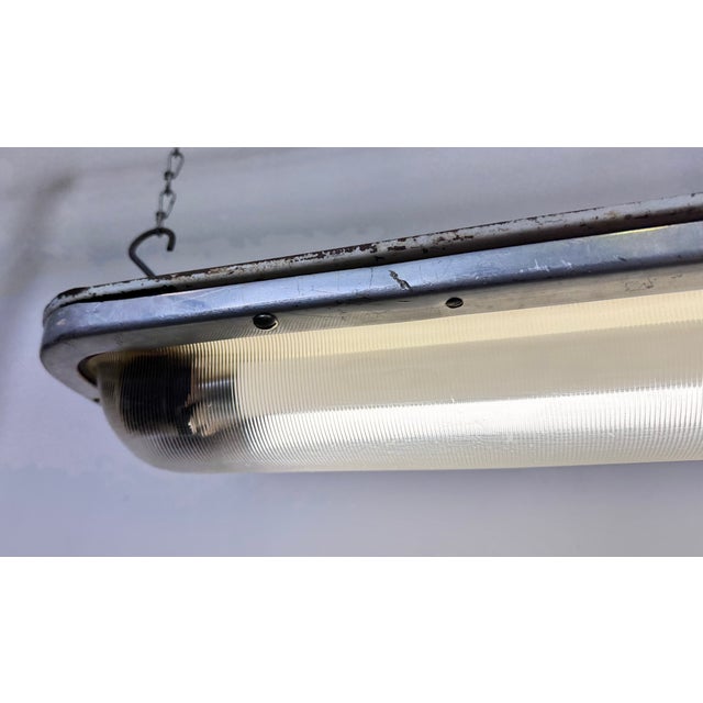 Industrial Aluminium Hanging Tube Light, 1970s For Sale - Image 15 of 18