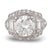 Art Deco 1930s Art Deco Gia 3.25 Carat Round Brilliant Diamond Platinum Ring, Size 5.25 For Sale - Image 3 of 6