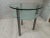 Silver Vintage Glass and Chrome Side Table, 1980s For Sale - Image 8 of 13