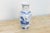 Chinese Vintage Blue & White Baluster Floral Vase For Sale - Image 3 of 7