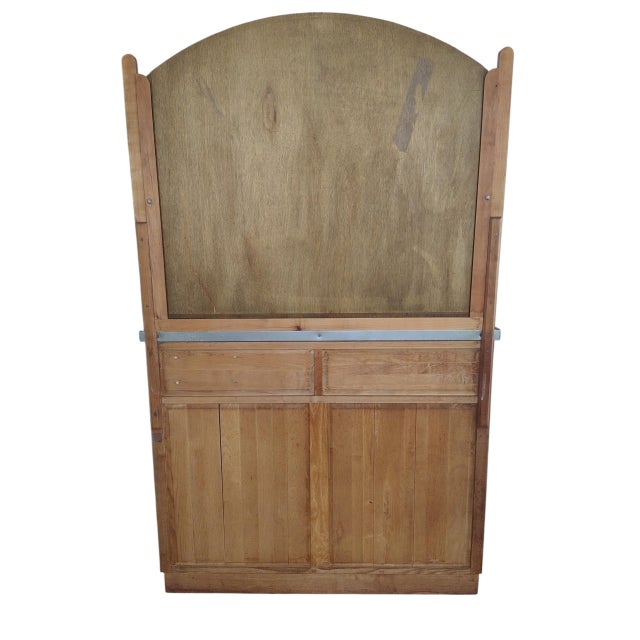 1990s Felix Monge French Bistro Bar Cabinet - Brass and Cherry Wood For Sale - Image 11 of 13