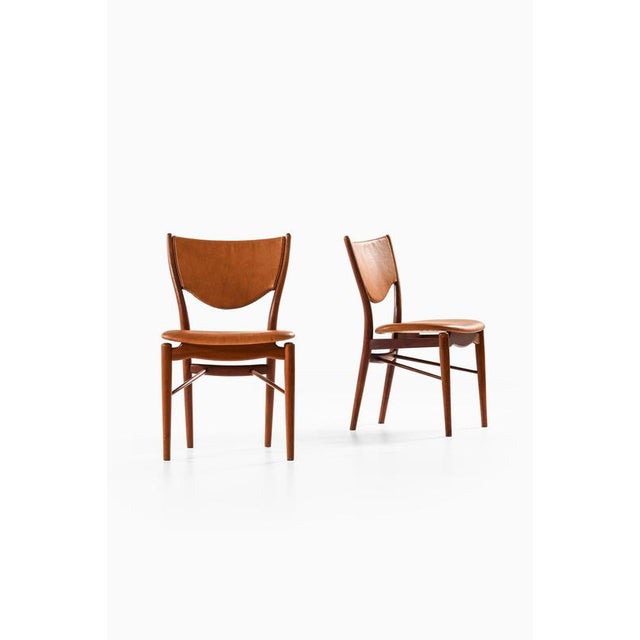 The bo-63 dining chairs, designed by finn juhl and produced by bovirke in denmark in 1952, exemplify the organic...