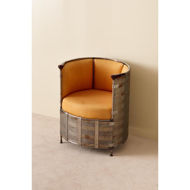 Mooseskin Armchair Edition 52/360 in Leather and Steel by Mats Theselius for Källemo, 1990s For Sale - Image 6 of 12