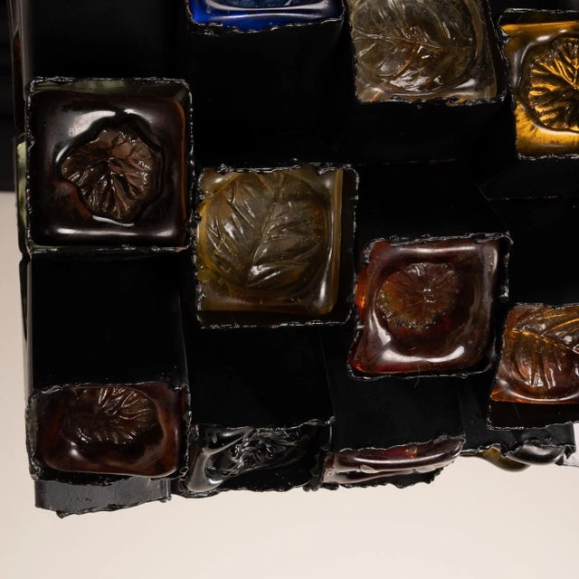 1970s Felipe Delfinger for Feders Modernist Brutalist Hanging Large Pendant Light Lamp - a Pair For Sale - Image 9 of 12