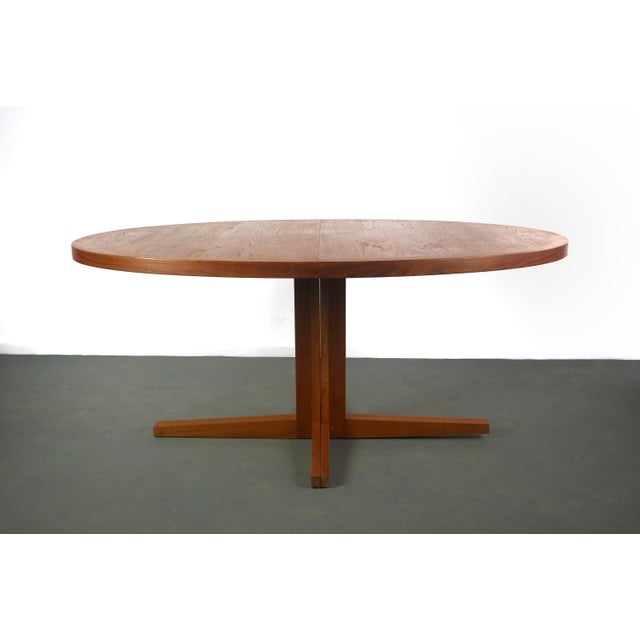 Mid-Century Modern John Mortensen for Heltborg Mobler Dining / Conference Table in Teak For Sale - Image 3 of 10