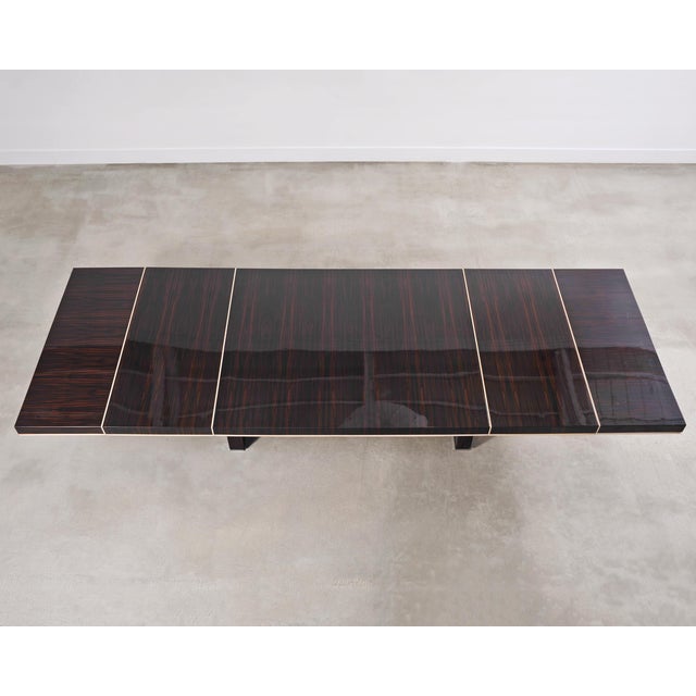 Dakota Jackson Dakota Jackson Macassar Ebony "Grand" Dining Table 11 Ft. For Sale - Image 4 of 18