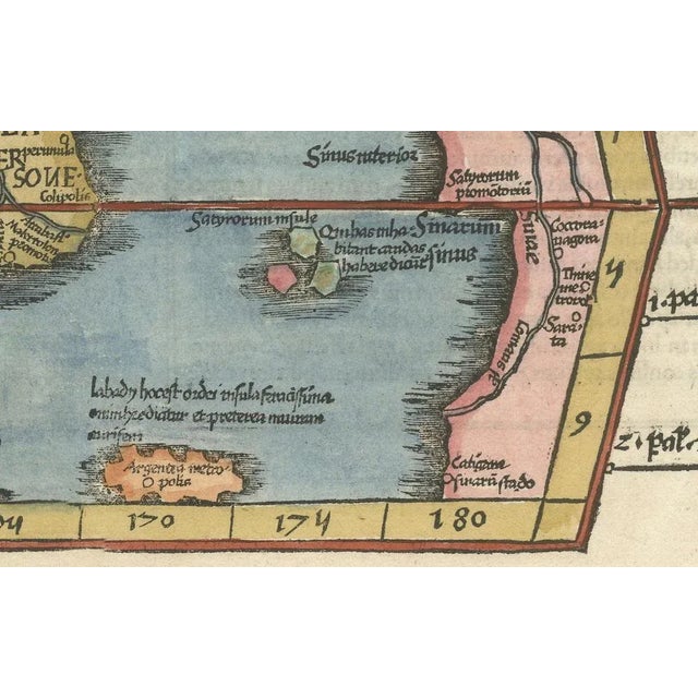 16th Century Map of India and Southeast Asia from Ptolemaic Geography, 1535 For Sale - Image 5 of 10