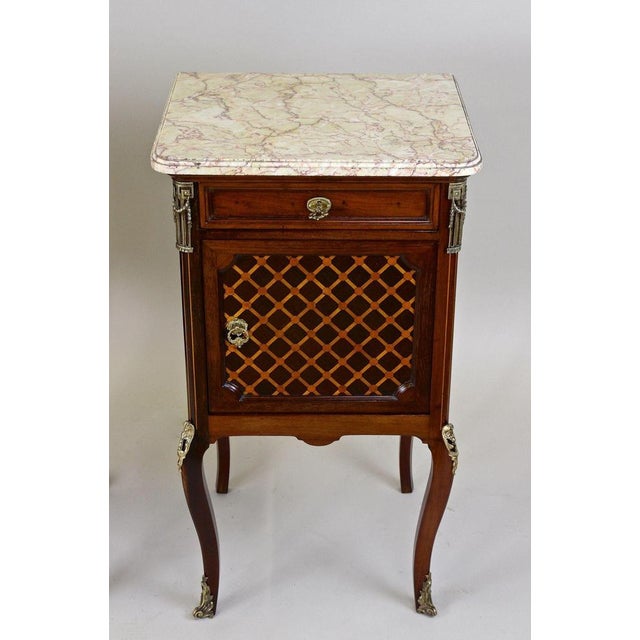 19th Century Transitional Pillar Nightstands, France, 1870s, Set of 2 For Sale - Image 6 of 18