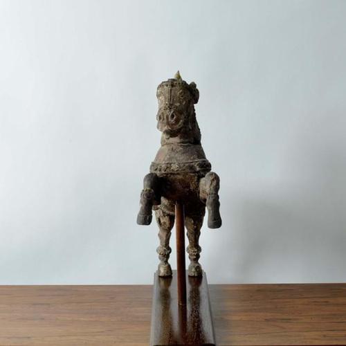 Indian Hindu Wooden Vahanna Horse, 1890s For Sale - Image 12 of 15