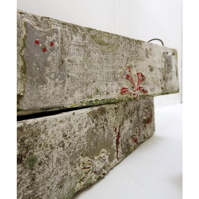 Polychrome Cement Planters by Emile Taugourdeaus, Set of 4 For Sale - Image 15 of 16