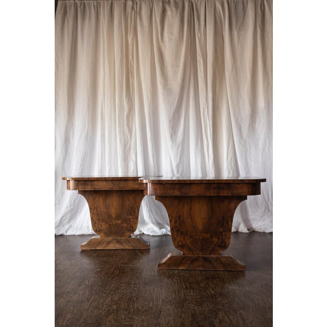 Pair of 1930s French Art Deco Demilune Tables For Sale - Image 4 of 18