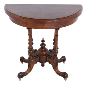 Victorian Card Games Table in Walnut, 1860