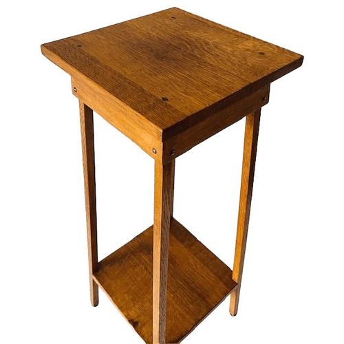 Antique Art and Crafts Pedestal Plant Table, 1890s For Sale - Image 3 of 8