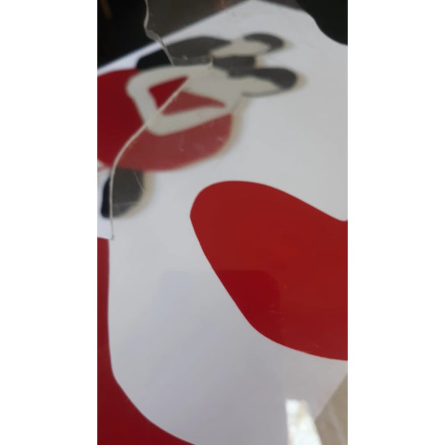 1995 Marco Lodola Stage Dancers Four Enamel Paintings on Perspex - Set of 4 Made in Italy For Sale - Image 9 of 12