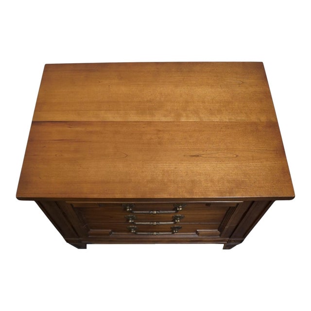 Brown Thomasville Furniture Milano Collection Italian Mediterranean Style 26" Three Drawer Nightstand 532-13 For Sale - Image 8 of 13