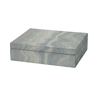 Elevation Decorative Box, Pale Blue Lacquer For Sale