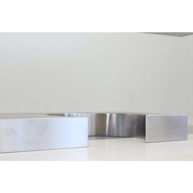 Metal Diapason Stainless Steel Desk by Marzio Cecchis for Studio Most, 1968 For Sale - Image 7 of 14