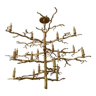 Vertical Branch Chandelier by Paul Ferrante For Sale
