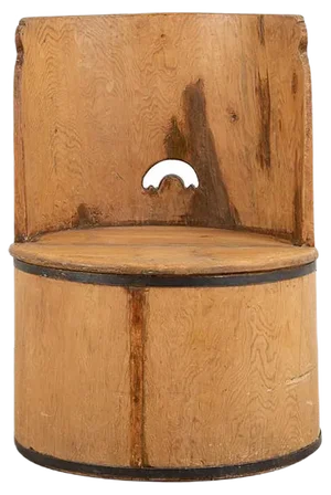 Late 19th Century Swedish Kubbstol in Pine