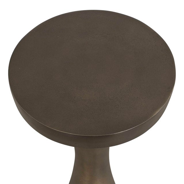 Contemporary Miko Indoor-Outdoor Bronze Drink Table For Sale - Image 3 of 5