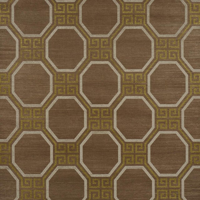 Contemporary Schumacher Octavia Sisal Wallcovering In Sepia For Sale - Image 3 of 5