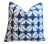 Textile Contemporary Modern Abstract Blue & White Feather/Down Pillow 20” Square For Sale - Image 7 of 7