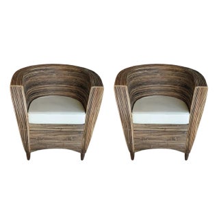 Set of Bamboo Armchairs from Vivai de Sud For Sale