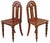 An antique 19th Century pair of mahogany Gothic hall chairs, full of age, character, and patina. These original English...
