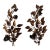 Late 20th Century Hans Kögl Style Gilded Flowers Stems Leaves Wall Mount Candle Holders Sconces - a Pair For Sale