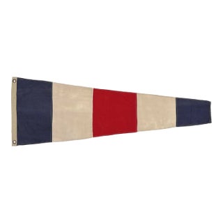 Reconstructed Vintage Cotton Nautical Signal Flag For Sale