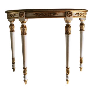 1950s La Barge Italian Painted Neoclassical Console Table For Sale
