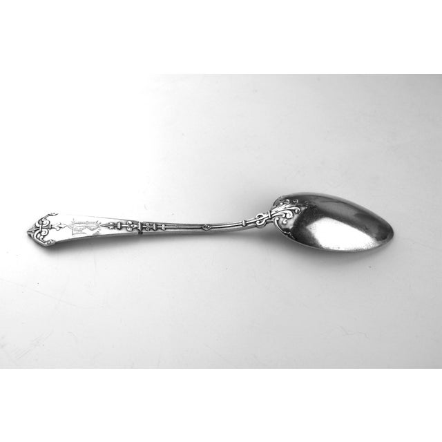 Metal Antique Silver Tea Spoons, 1900s, Set of 12 For Sale - Image 7 of 12