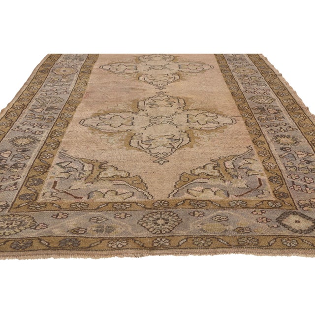 Vintage Turkish Oushak Rug, 05'02 X 10'09 For Sale - Image 4 of 10