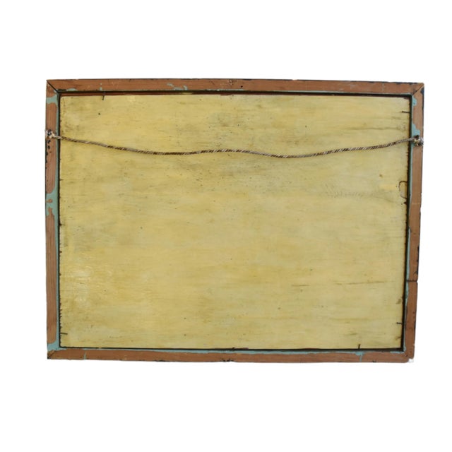 Listed Artist Joseph Zeller Buildings & Meadow With Children Landscape Oil Painting W/ Frame For Sale - Image 12 of 13