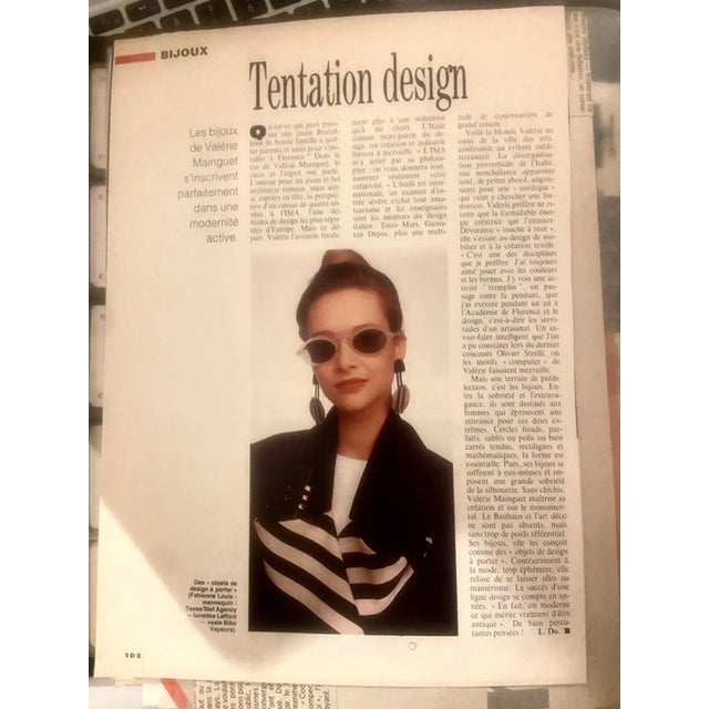 Modernist Giant Chrome Brooch by Valerie Mainguet For Sale - Image 12 of 12