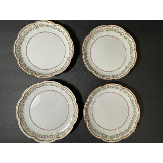 Antique Limoges Plates - Set of 12 - Floral Gilt For Sale - Image 12 of 12